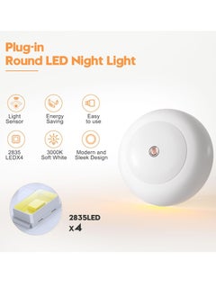 General Night Light, Night Lights Plug into Wall, Dusk to Dawn Sensor Warm White Led Night Light 0.5W, 2 Pack Nightlight for Adults, Bedroom, Bathroom, Hallway, Kitchen  - Image 3