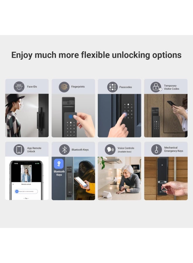 EZVIZ Smart Lock DL50fvs 8-in-1 Keyless Entry Door Lock 3d Face Recognition Door Lock Built-in 8gb Storage 2-meter Night Vision Active Intercom - Image 4