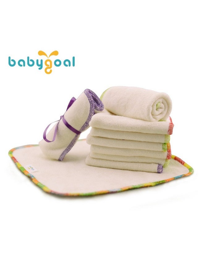 بيبي جول مناديل بيبي جول للأطفال قابلة لإعادة الاستخدام من الخيزران، عبوة من 12 قطعة، قابلة للغسل، منشفة لعاب صغيرة الحجم، مناديل قماشية 8×8 بوصة، 12BW02 - Image 1