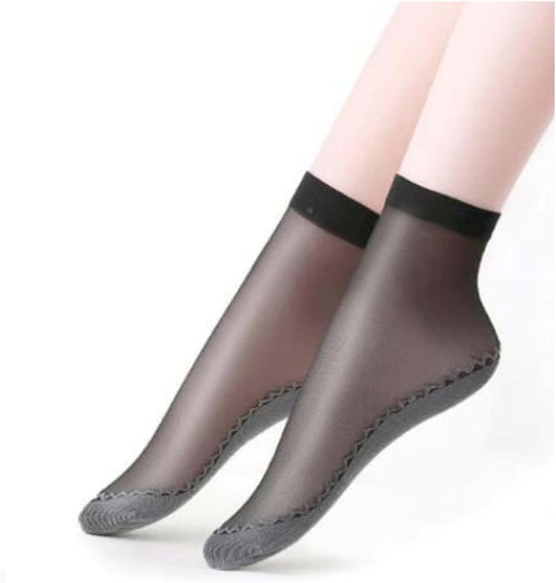 ويوبلز جوارب حريرية نسائية ناعمة وأنيقة (أسود) - Image 5