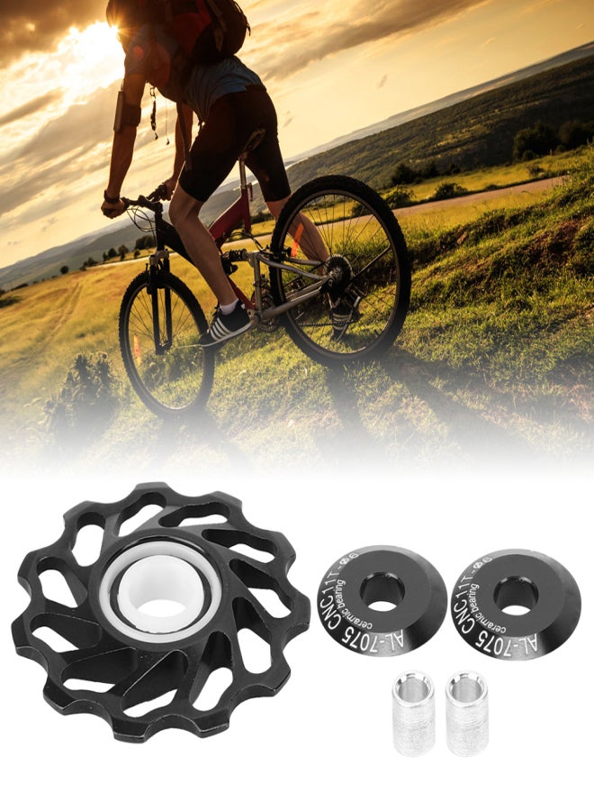 MEROCA Ceramic Bearing 11T Rear Derailleur Pulley Guide Roller Accessory for Mountain Bicycle Road Bikeblack - Image 5