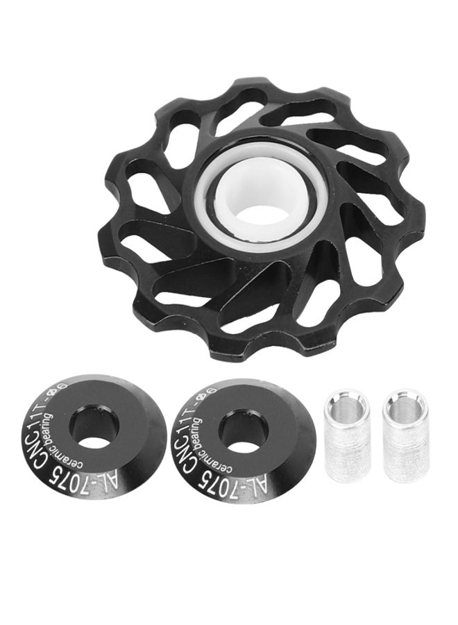 MEROCA Ceramic Bearing 11T Rear Derailleur Pulley Guide Roller Accessory for Mountain Bicycle Road Bikeblack - Image 1