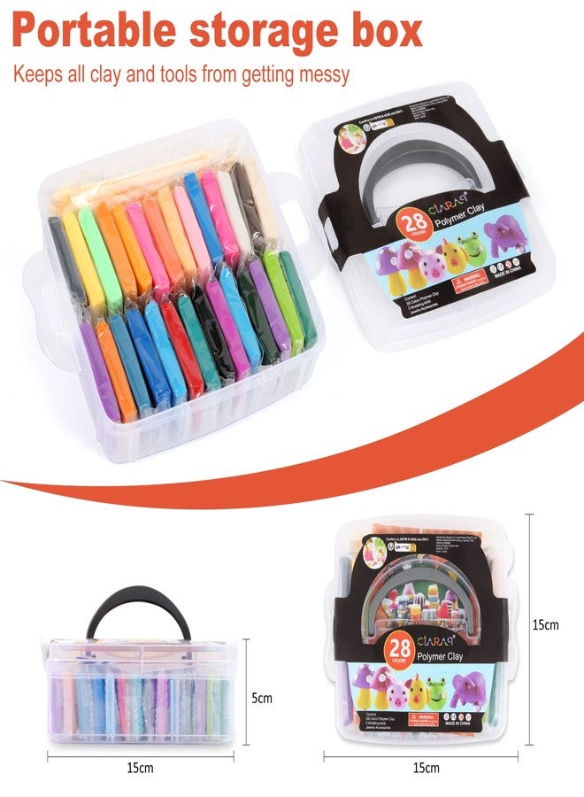 CiaraQ Polymer Clay Starter kit, Oven Bake Modeling Clay with Sculpting Tools, 28 Colors,1.7 lbs - Image 2