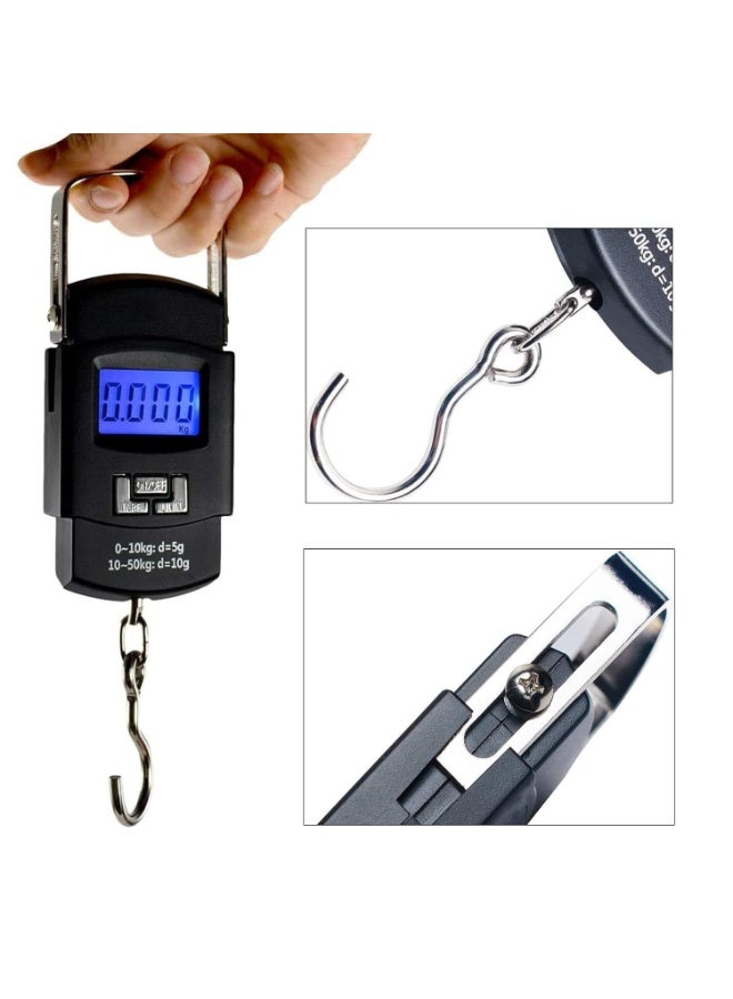 Electronic Portable Luggage Scale 50kg – Digital Hanging Travel Bag & Suitcase Weighing Tool with  Display, Compact and Accurate - Image 1