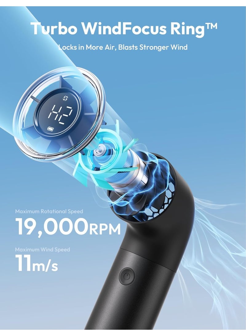 Aecooly Portable Handheld Fan, Powerful Turbo Mini Fan, 19000 RPM High Speed Aero Pro, 15H Max Cooling Time, 6 Speeds Aluminum Case,Rechargeable Personal... - Image 5
