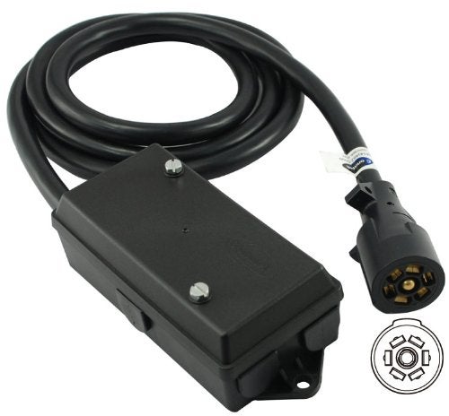Conntek 7 Way Plug Inline Trailer Cord with 7 Gang Junction Box, 6-Feet - Image 2