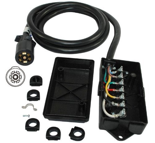Conntek 7 Way Plug Inline Trailer Cord with 7 Gang Junction Box, 6-Feet - Image 4