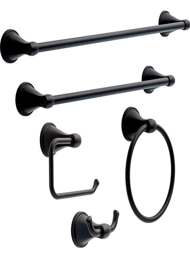 Delta Faucet Becker (1-Pack) Toilet Paper Holder, Matte Black, Wall Mounted Euro Hook Design BCK50-MB - Image 3