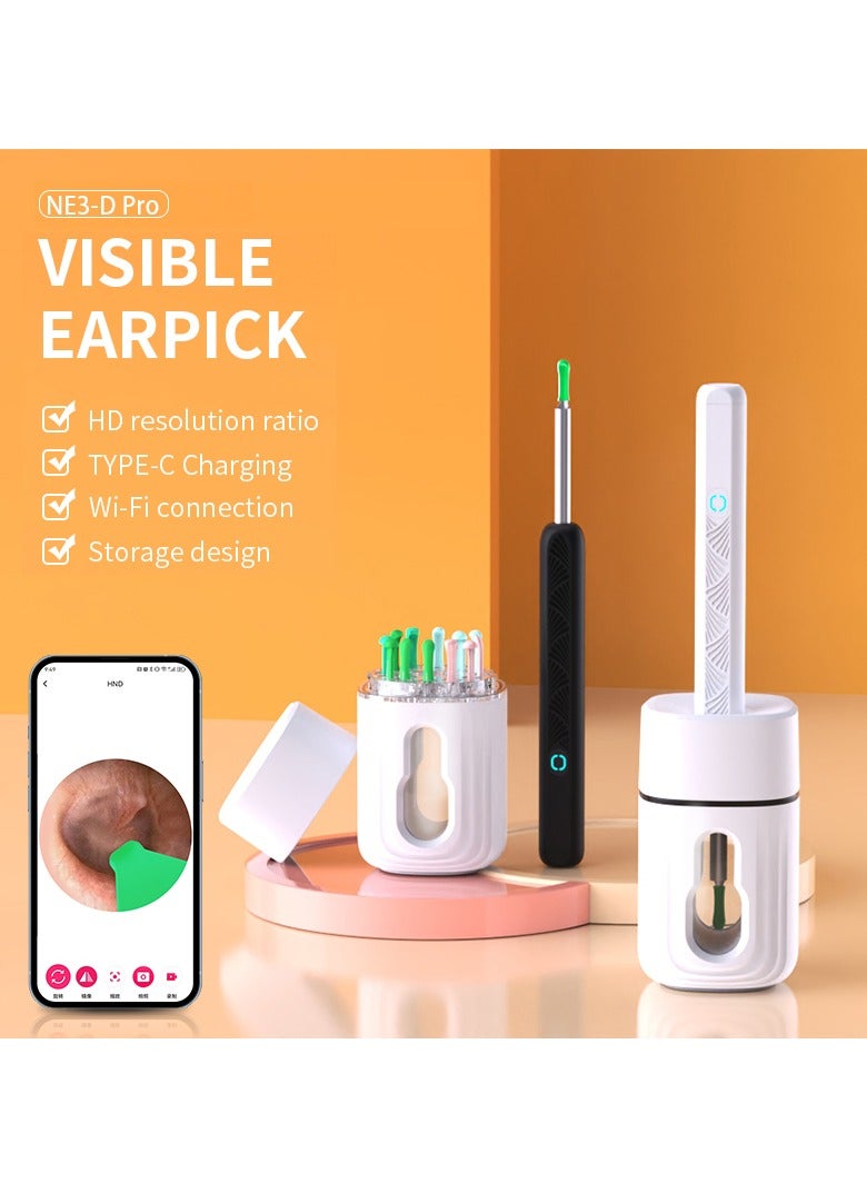 Generic Ear Wax Removal, Wi-Fi Visible Ear Cleaner Kit with 12 Ear Pickers + 8 in 1 tool group and Storage Case, Ear Wax Removal Tool with 1080 HD Camera and 6 Ear Scoops (White)  - Image 1