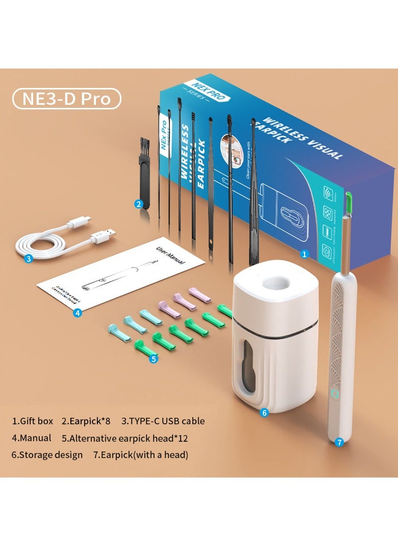 Generic Ear Wax Removal, Wi-Fi Visible Ear Cleaner Kit with 12 Ear Pickers + 8 in 1 tool group and Storage Case, Ear Wax Removal Tool with 1080 HD Camera and 6 Ear Scoops (White)  - Image 2