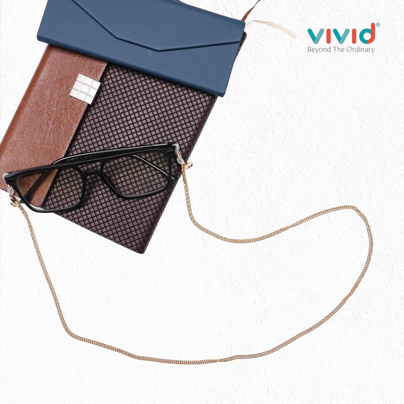 Vivid حامل نظارات معدني للبالغين من VIVID Vision للرجال والنساء | سلسلة جديدة قابلة للتعديل على النظارات الشمسية | حبل احتفاظ مضاد للانزلاق لإطار النظارات | سلاسل أقنعة النظارات - Image 2