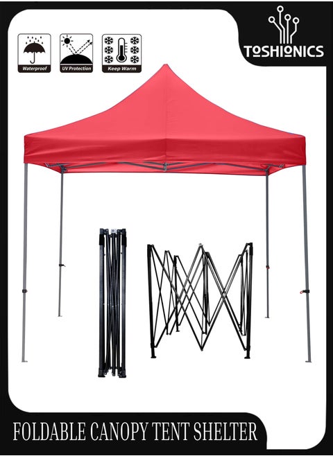 Toshionics Metal tent for outdoor activities can be used as Vehicle Shelter open Picnic  easy to fold and carry everywhere with adjustable height upto 3M open garage for car to protect from weather.