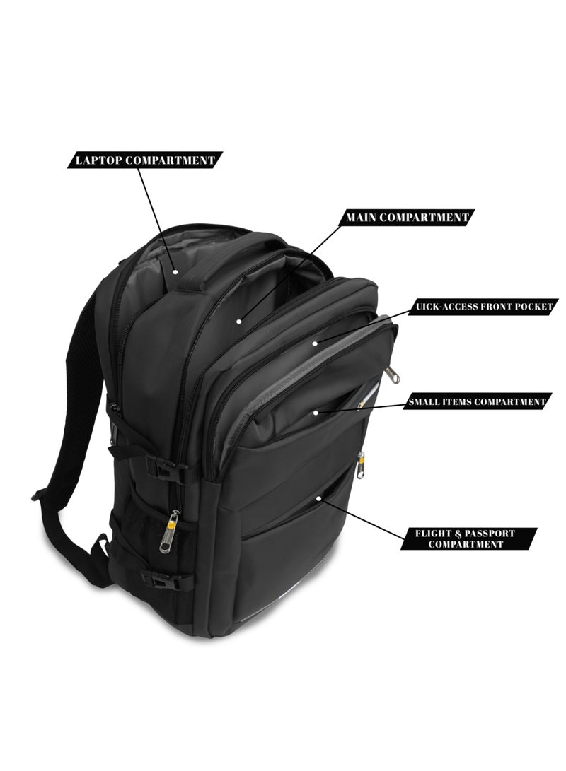 President Executive Backpack: 18 inch Multi-Compartment Storage with laptop compartment for the Modern Professional. ( Model-24939) Black - Image 4