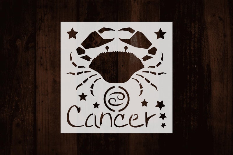 STENCILAIR Discover Your Crafty Constellation! Zodiac Sign Cancer Stencil - 5.5 x 5.5 Inches for Astrology-Inspired DIY Projects - Image 1