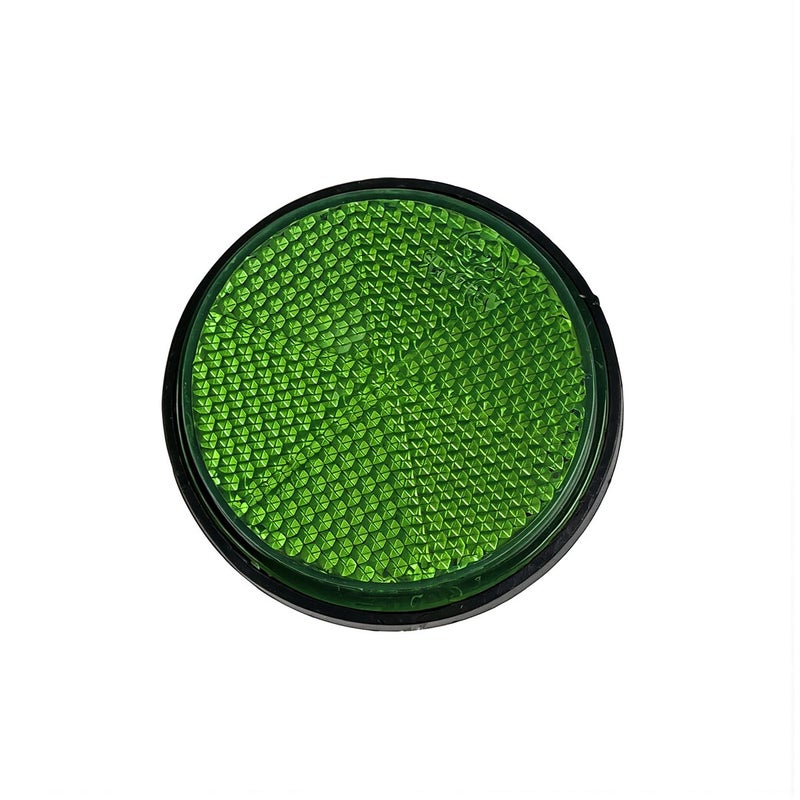 Green Round Motorcycle Reflector Night Riding Parking Visibility Safety Indicator Light - Image 2