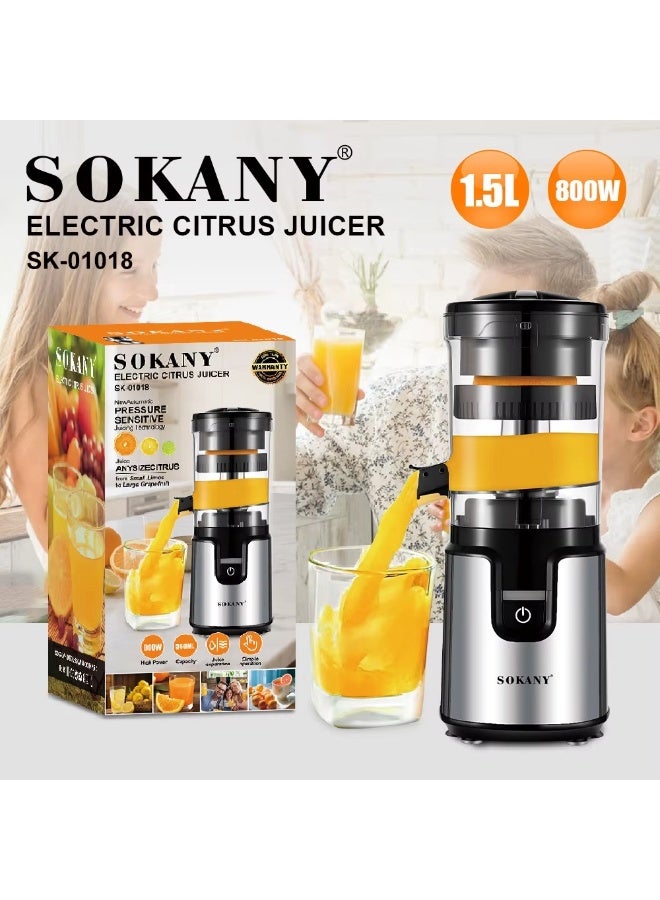 سوكاني عصاره برتقال وفواكه من سوكانى بالشحن 2*1 800 وات 350 مل مصنوعة من الفولاذ المقاوم للصدا جسم من الاستنالس ستيل ضد الخدش  صالحة للاماكن المنزلية والخارجية لكل الاماكن-SK-01018 - Image 1