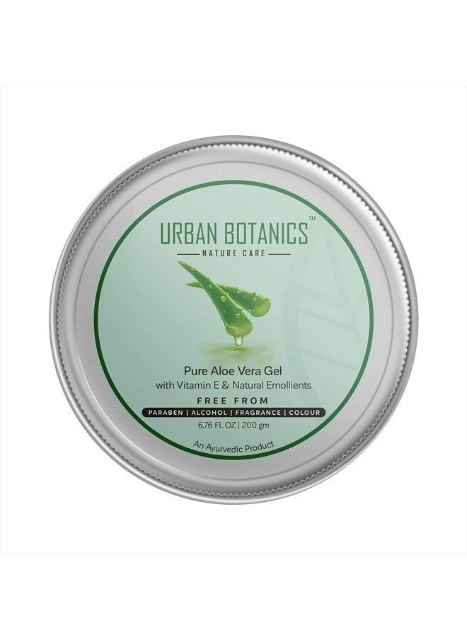 UrbanBotanics ® Pure Aloe Vera Skin/Hair Gel With Vitamin E & Natural Emollients (Paraben Free), 200g  - Image 2