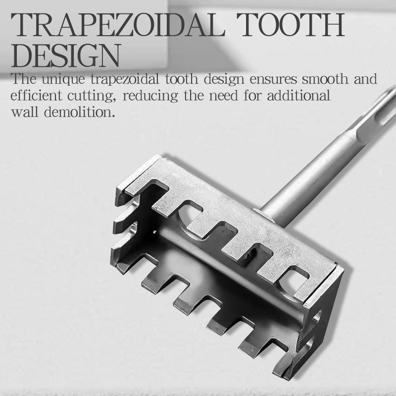 Roioiow 86 Junction Box Square Hole Punch Tool - Heavy-Duty Electric Hammer Drill Bit with Trapezoidal Teeth, No-Wall-Damage Quick-Cut Chisel for Electricians & Concrete Walls - Image 3