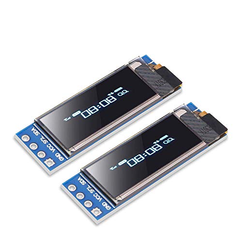 DORHEA 10PCS 0.91'' 12832 IIC I2C OLED Display Module 0.91inch I2C 128x32 SSD1306 LCD Display Module Blue I2C OLED Screen Driver DC 3.3V/5V with 4 Pin Headers - Image 2