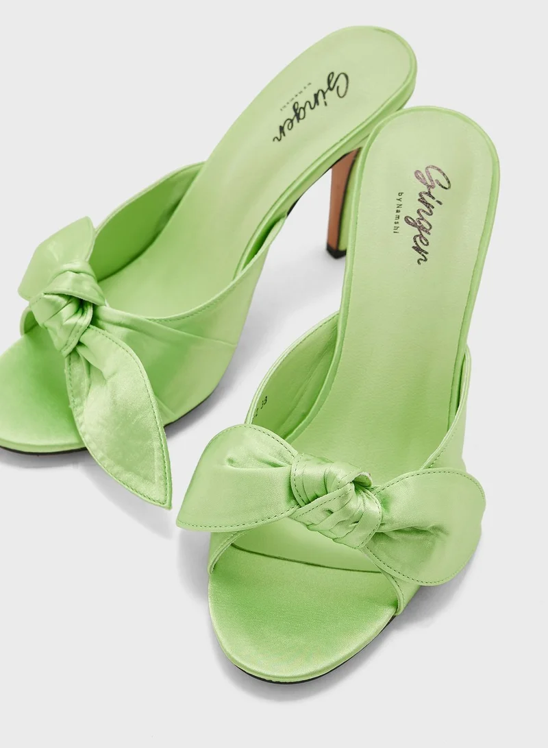 Ginger Bow-Detail Mules