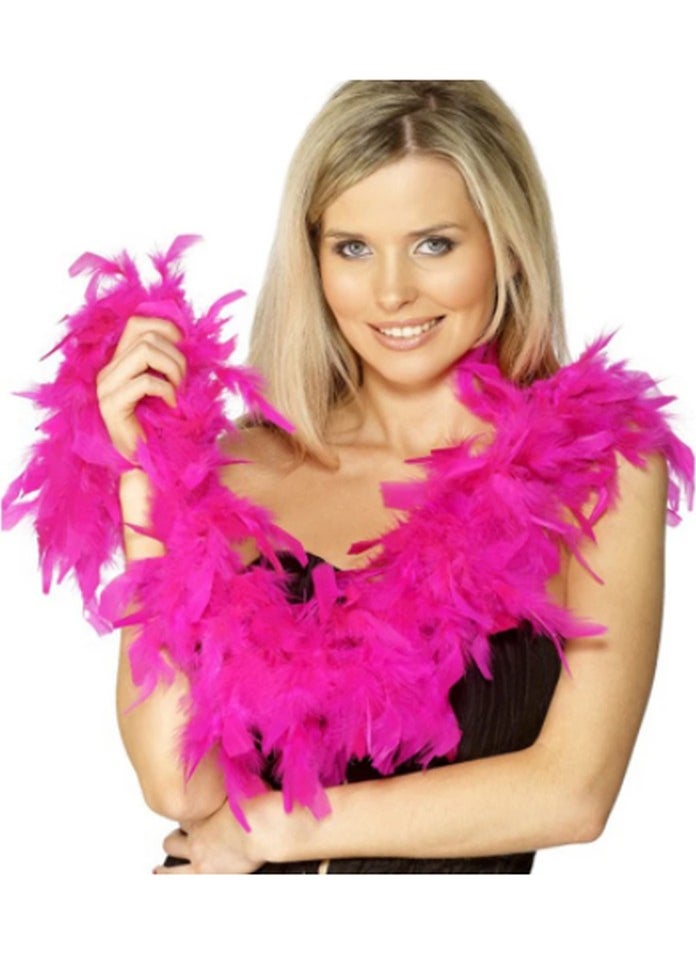 Wholesale Find Fuchsia Color Fluffy Furry Otrish Boa Real Feather Decoration 180 cm