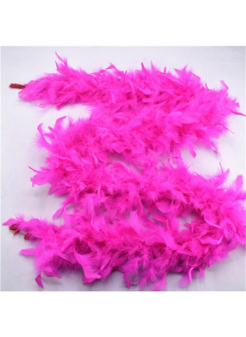 Wholesale Find Fuchsia Color Fluffy Furry Otrish Boa Real Feather Decoration 180 cm