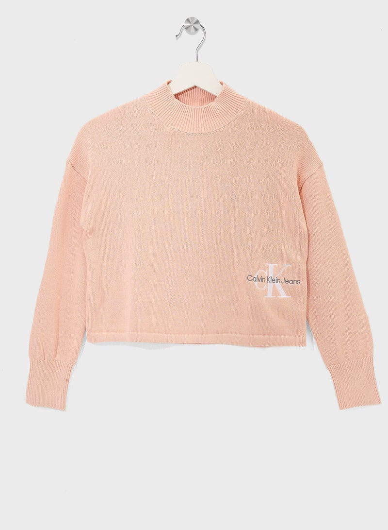 Calvin Klein Jeans Youth Logo Sweater - Image 1