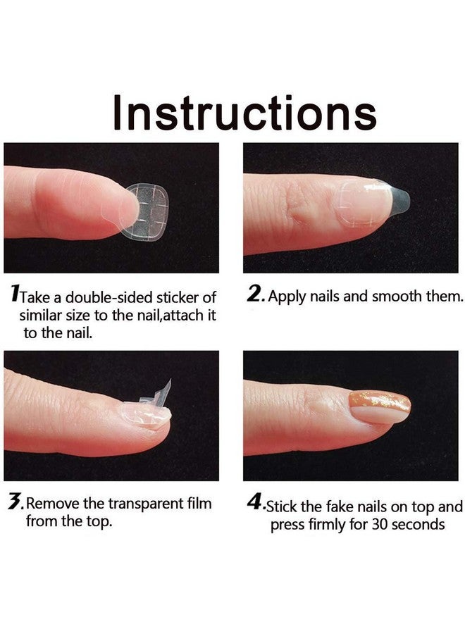 MGNLR Transparent Double-side Glue Nail Sticker Adhesive Flexible Fake Nail Tips Adhesive Tabs Nail Glue for Women and Girls (Nail Glue Sticker 28 pcs) - Image 5