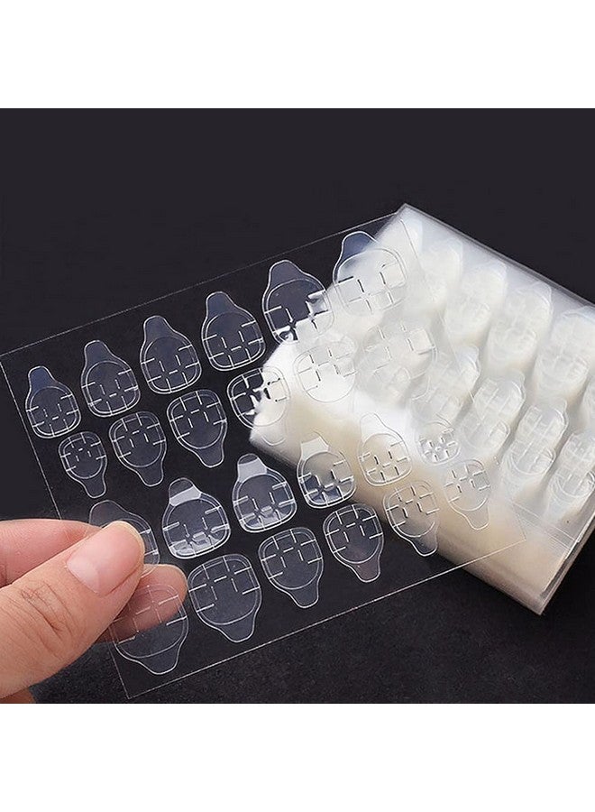 MGNLR Transparent Double-side Glue Nail Sticker Adhesive Flexible Fake Nail Tips Adhesive Tabs Nail Glue for Women and Girls (Nail Glue Sticker 28 pcs) - Image 1