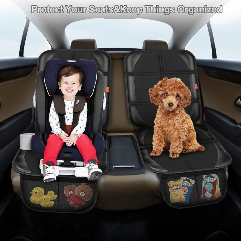 SCIENISH Car Seat Protector,Auto Car Seat Protectors Baby Carseat Waterproof Durable 600D Fabric for Child Baby Car Seat Vehicle Pet Cover 2 Storage Pockets (1 Pack) - Image 4