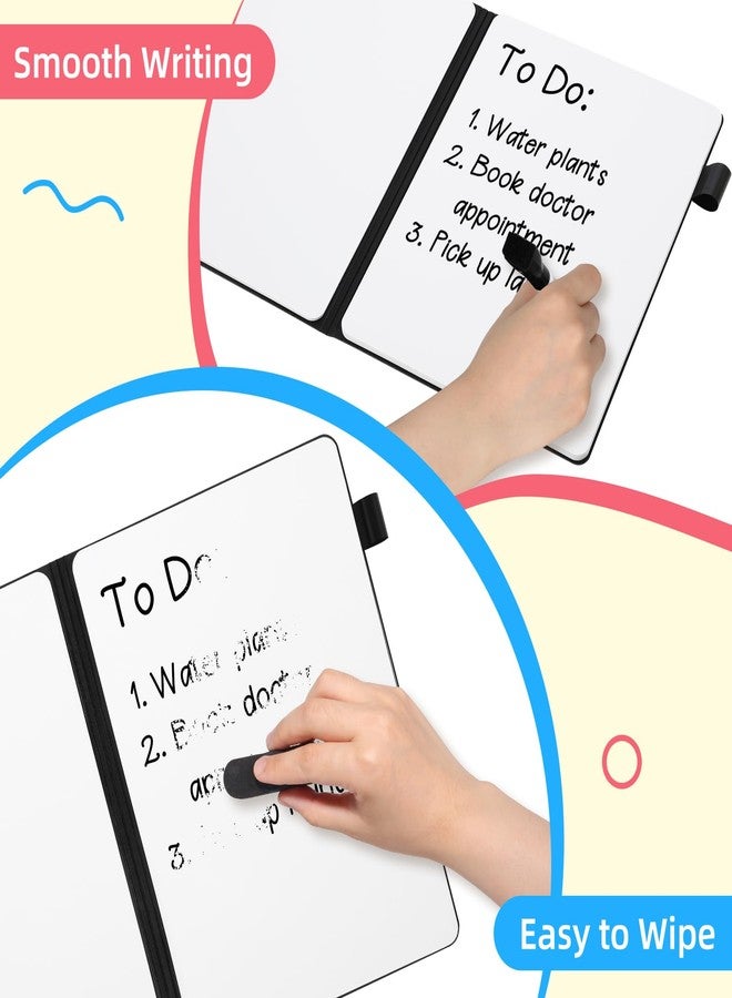 AGM A5 Mini Whiteboard, Portable Dry Erase Board with 3 Colored Markers, Eraser and Mesh Pouch, for Office, Study, Classroom, and Home Use-Black - Image 5