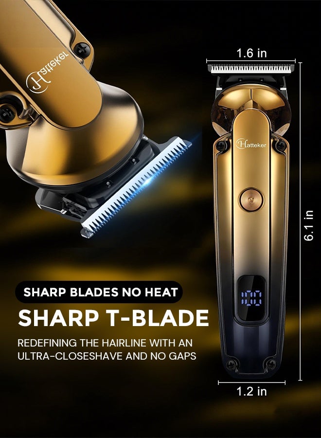 Hatteker 21 in 1 Grooming Kit for Men, Body Shaver Groomer Trim & Shave Body Hair, Waterproof Cordless Electric Razor & Beard Trimmer, Professional Hair Clipper with Zero Gapped T-Blade, Multi-Use for Nose, Ear, Face & Body Hair - Image 3