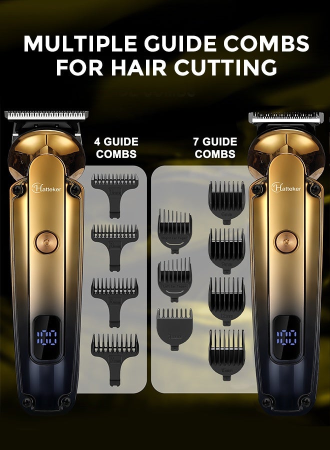 Hatteker 21 in 1 Grooming Kit for Men, Body Shaver Groomer Trim & Shave Body Hair, Waterproof Cordless Electric Razor & Beard Trimmer, Professional Hair Clipper with Zero Gapped T-Blade, Multi-Use for Nose, Ear, Face & Body Hair - Image 5