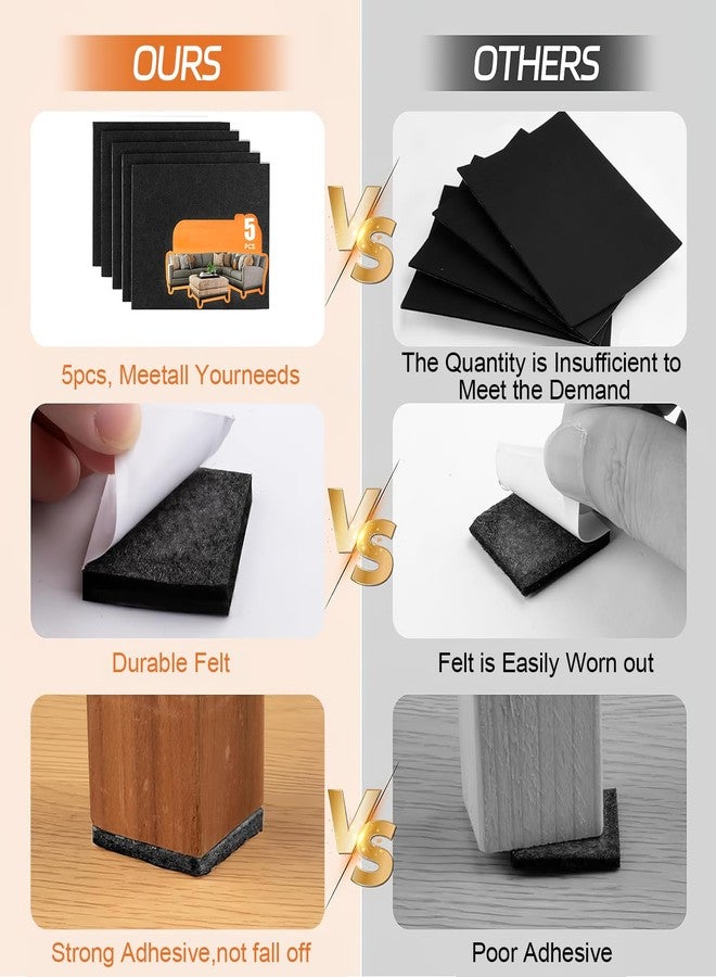 Flavizo Furniture Pads 20.32x15cm Self-Adhesive Felt Pads Floor Protection | Anti-Scratch Felt | Noise Reduction | Easy Peel & Stick - Image 5
