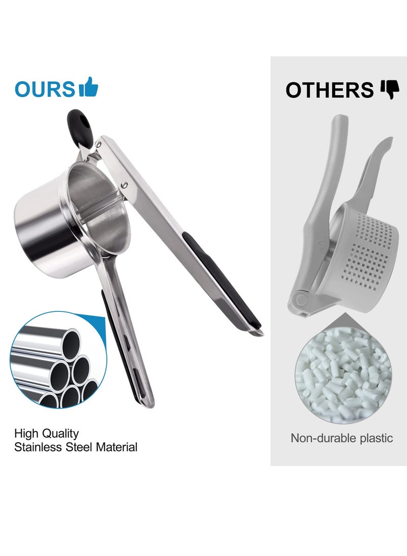 Excefore Potato Ricer Sopito Stainless Steel Potato Masher with 3 Interchangeable Discs, Heavy Duty Potato Masher and Ricer Kitchen Tool - Image 5