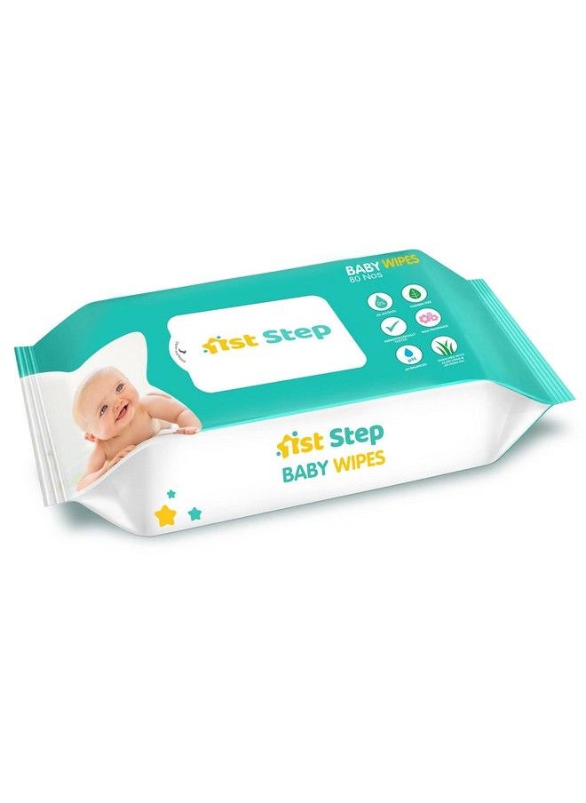 1st Step - Baby Wet Wipes Enriched With Aloe Vera And Jojoba Oil (80Pcs Pack Of 1) - Image 1
