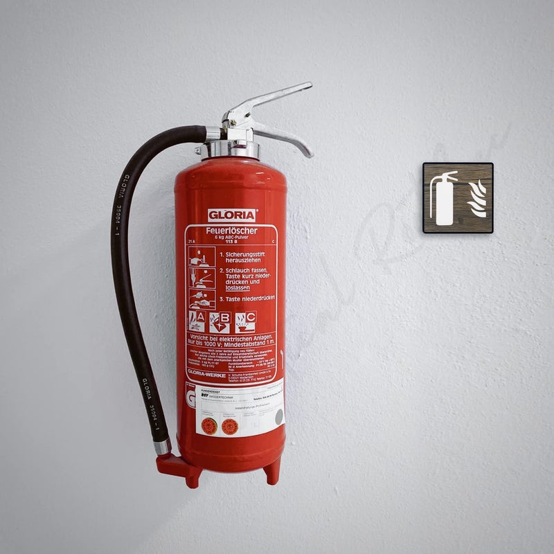 Vertical Root Inc FIREEXTINGUISHER Room Sign 6 INCH * 6 INCH Self-Adhesive Sign for Business Office Corporate Hotel, Company Factory, Club, Commercial Malls Hospital School College - Image 3