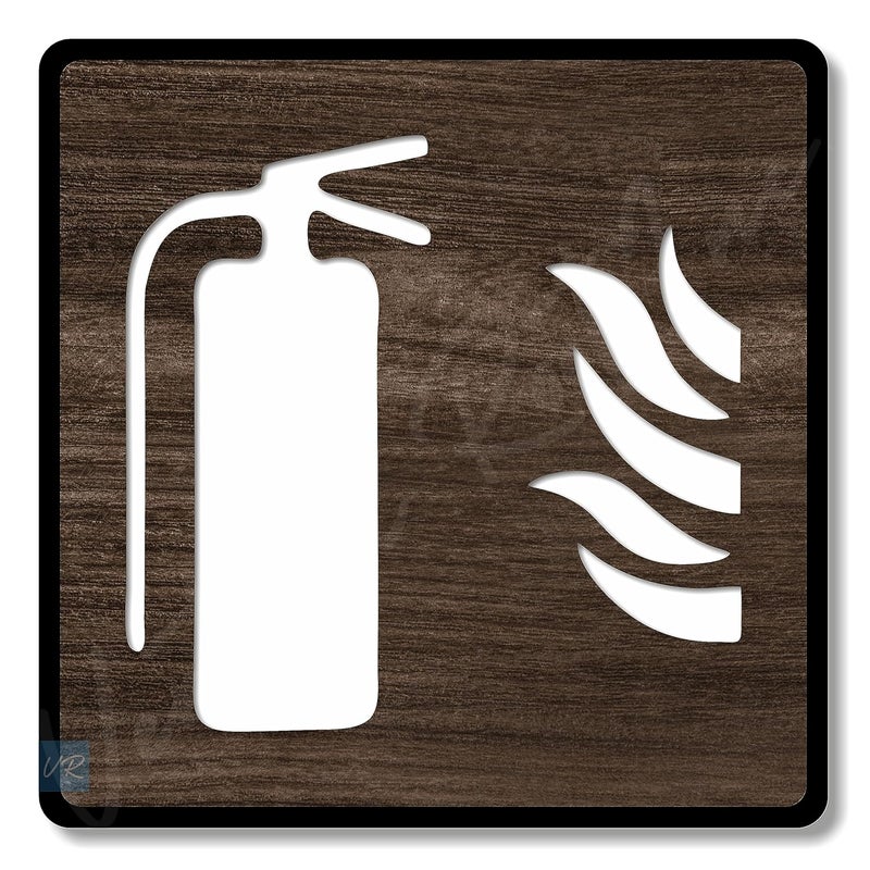 Vertical Root Inc FIREEXTINGUISHER Room Sign 6 INCH * 6 INCH Self-Adhesive Sign for Business Office Corporate Hotel, Company Factory, Club, Commercial Malls Hospital School College - Image 1