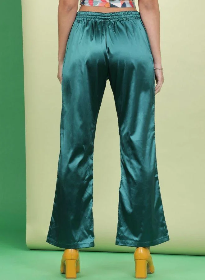 Freehand Women Flared Solid High-Rise  Pants