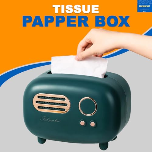 FreshDcart Tissue Box Holder for Home – Vintage Retro Tissue Paper Holder with Supportive Legs for Living Room, Bedroom, Kitchen, Car & Office – Multicolor Tissue Organizer (Pack of 1) - Image 2