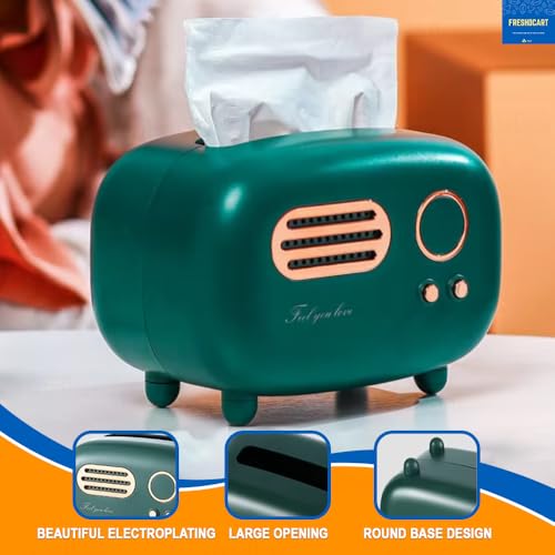 FreshDcart Tissue Box Holder for Home – Vintage Retro Tissue Paper Holder with Supportive Legs for Living Room, Bedroom, Kitchen, Car & Office – Multicolor Tissue Organizer (Pack of 1) - Image 4