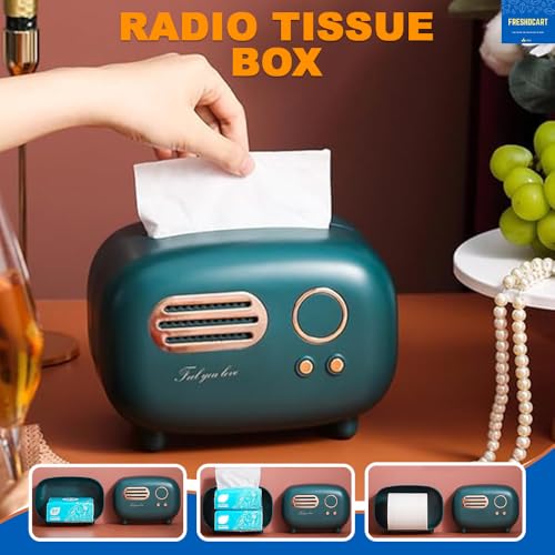 FreshDcart Tissue Box Holder for Home – Vintage Retro Tissue Paper Holder with Supportive Legs for Living Room, Bedroom, Kitchen, Car & Office – Multicolor Tissue Organizer (Pack of 1) - Image 5