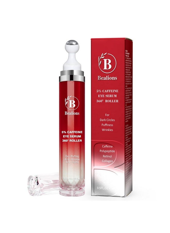 Bealions - Caffeine Eye Cream for Dark Circles: Morning Wake Up Under Eye Serum for Puffiness Bags Wrinkles Daily Skincare for Men Women - Image 1