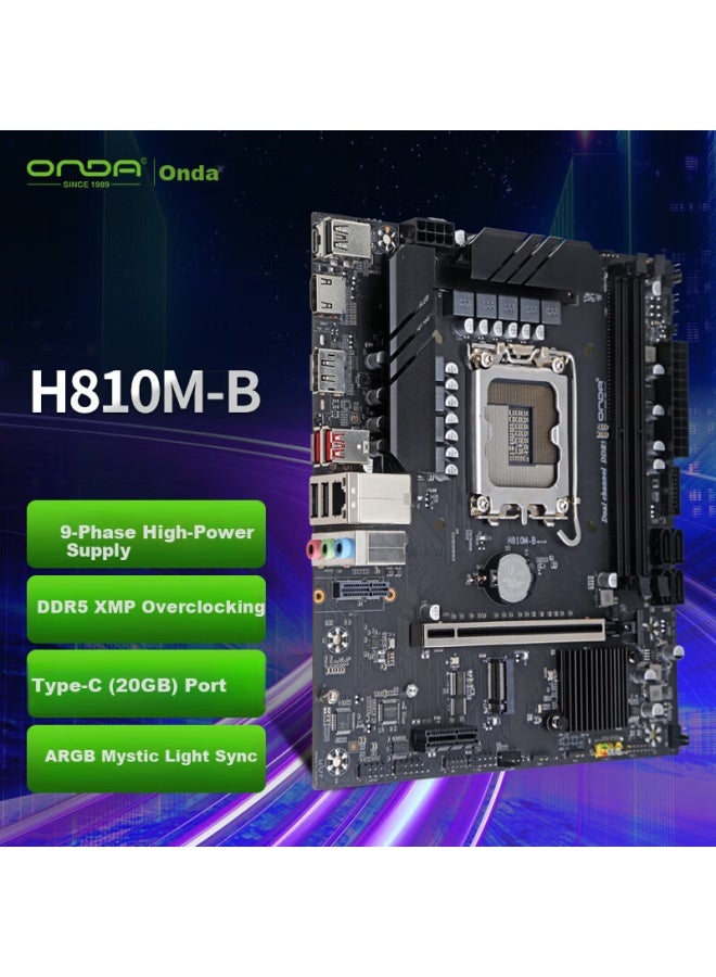 Onda H810m-b Ddr5 Cpu 230f/225f Entertainment And Office Preferred Motherboard - Image 1