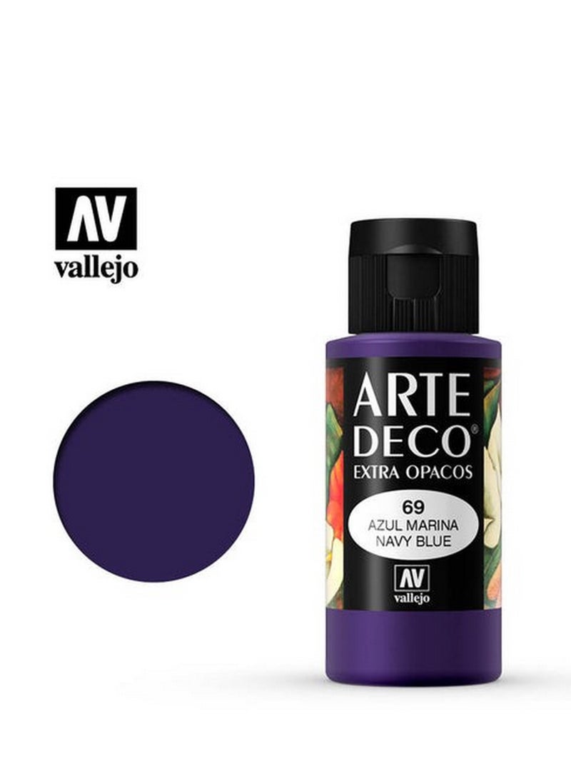 فاليجو آرت ديكو 069 أزرق داكن، 60 مل - طلاء أكريليك فاخر غير لامع للأعمال اليدوية والفنية