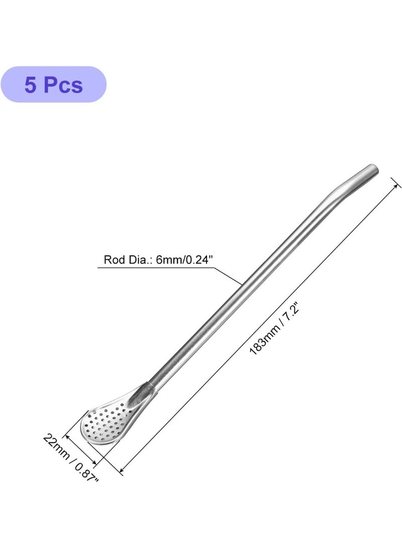 HOMESTAR 3Pcs Reusable Stainless Steel Straw Spoon Set - Eco-Friendly Drinkware Accessories for Home, Travel & Parties - Image 2