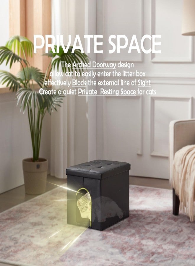 MEEXPAWS Cat Litter Box Enclosure Furniture Hidden for Small Cat, Washroom Bench Cabinet |16 x 12x13 in| Dog Proof | Waterproof Inside | Easy Clean Assembly | Odor Control | Litter Box Not Include - Image 5