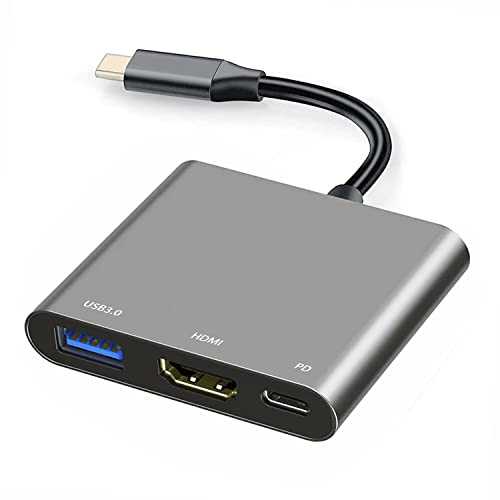 Mindorlen USB C to HDMI Multiport Adapter with Charging Port, USB C Laptop Docking Stations for Monitor Extend Display, USB-C to USB-A Converter 10Gbps, USBC 4K HDMI Hub Dongle for Mac iPad pro MacBook Laptop - Image 1