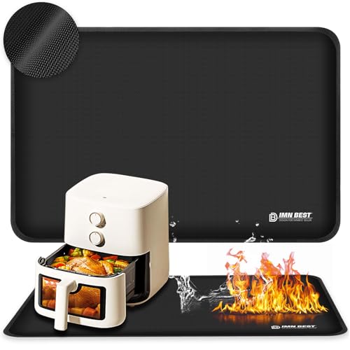 ImnBest Heat Resistant Mat 23.5"X15.5" for Air Fryer Site, Fireproof Silicone Mat for Kitchen Countertop, Non-slip and Waterproof, Countertop Protector - Image 1