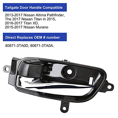 Ristow Driver Side Inside Interior Door Handle Front Rear Left with Repair Kit for 2013-2017 Nissan Altima Pathfinder, 2015-2017 Titan, 2016-2017 Titan XD, 2015-2017 Nissan Murano - Image 4